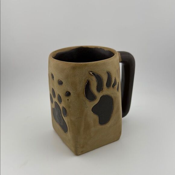 Vintage Mara Mexico Bear Paw Print Ceramic Mug - Picture 1 of 5
